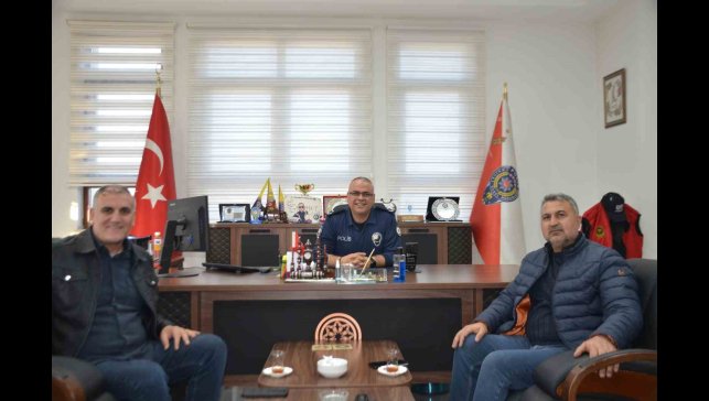 Bulanıklı gazetecilerden Emniyet Müdürü Arlı'ya ziyaret