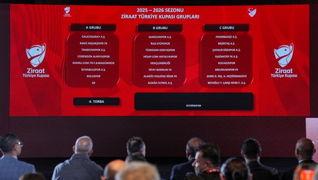 Ziraat Türkiye Kupası'nda gruplar belli oldu