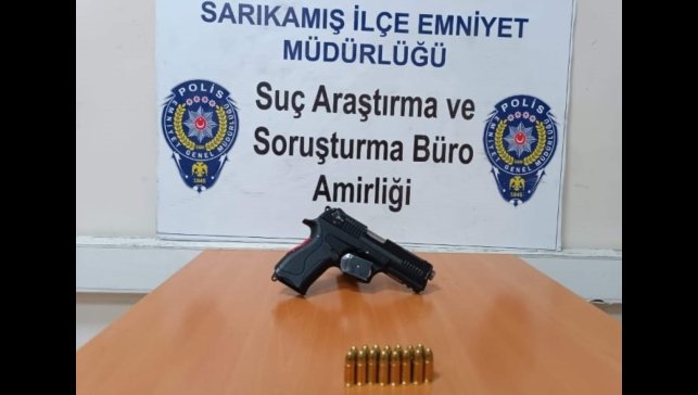 Sarıkamış'ta silah ele geçirildi