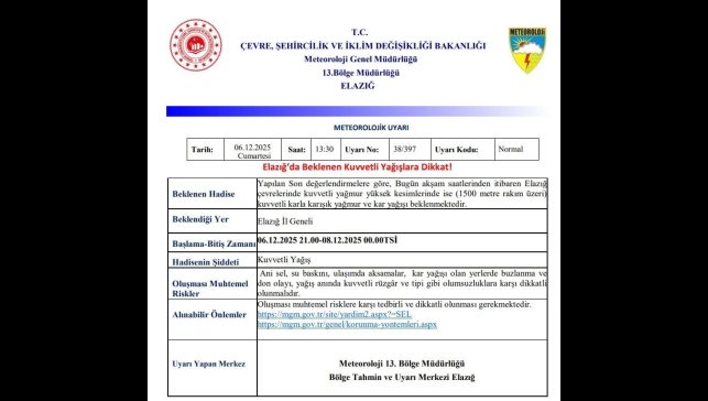 Meteorolojiden 5 il için kuvvetli yağış uyarısı