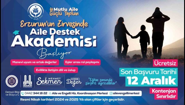 Aile destek akademisi başlıyor