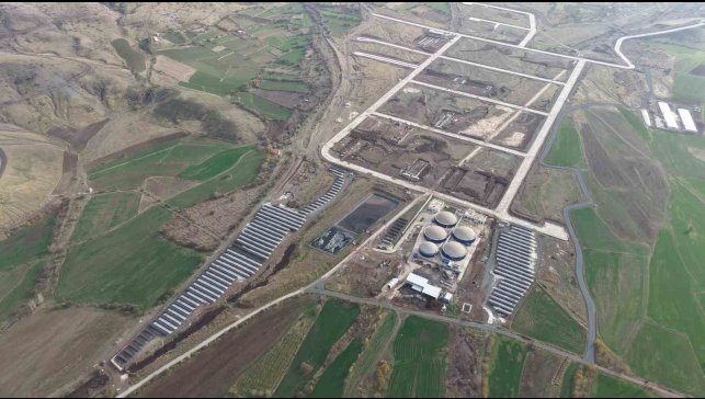 Elazığ'da 250 milyon liralık Cevizdere Besi OSB'de altyapı tamamlandı, bölge dron ile görüntülendi