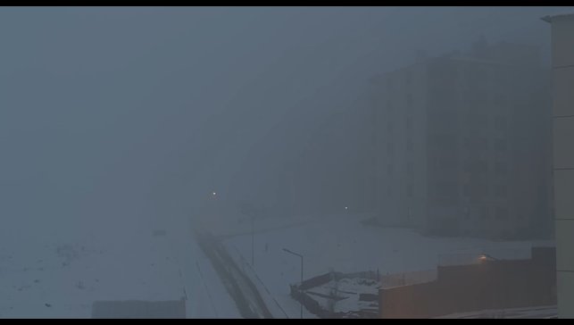 Yüksekova'da yoğun sis hayatı felç etti