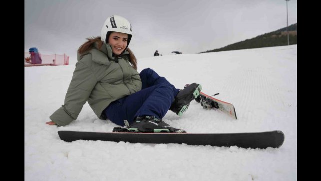 Palandöken'de kayak keyfi başladı