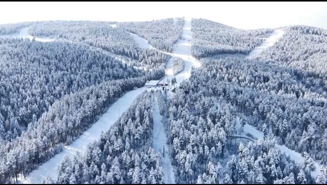 Beyaza bürünen Sarıkamış havadan görüntülendi