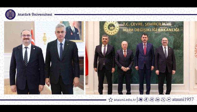 Rektör Hacımüftüoğlu, Bakan Memişoğlu ve Bakan Kurum'u ziyaret etti