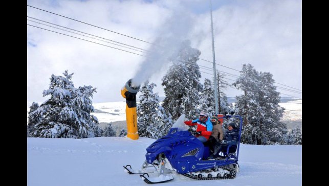 Sarıkamış'ta suni karlama sistemleri test ediliyor