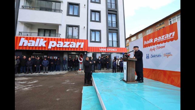 Erzurum'da halk pazarının 10'uncu şubesi açıldı