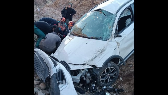 Bingöl'de otomobil şarampole uçtu: 2 yaralı