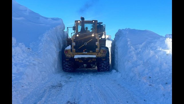 Yüksekova'da 3 metrelik karla zorlu mücadele
