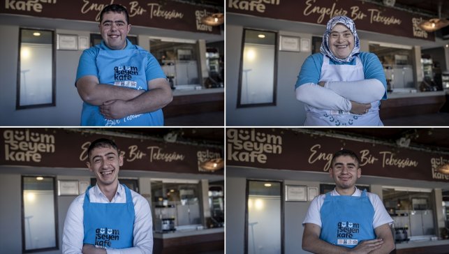 Bu kafeyi "gülümseyen özel yüzler" ayakta tutuyor