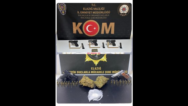Elazığ'da uyuşturucu ve silah operasyonu: 1 tutuklama