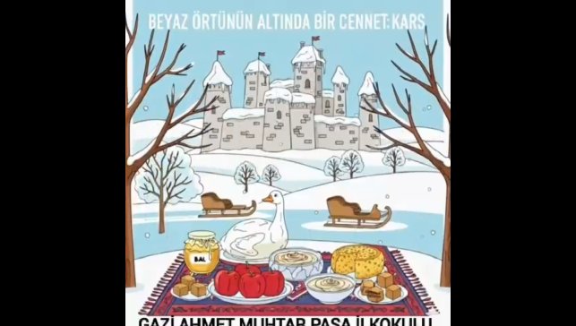 İlkokul öğrencilerinden Kars'ın doğal ve tarihi güzelliklerine tanıtım videosu