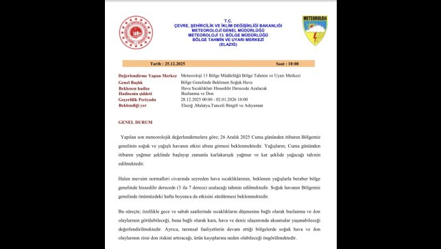 Meteorolojiden 5 il için uyarı