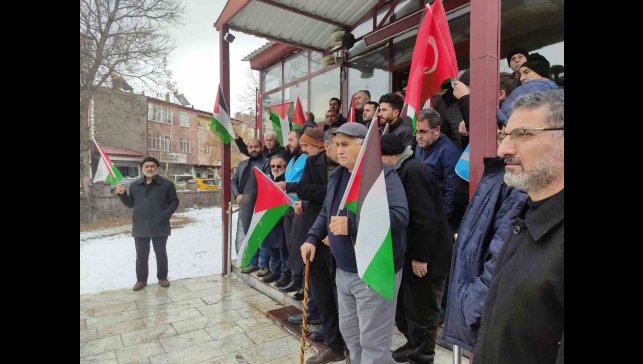 Ardahan'da cuma çıkışı Filistin'e destek açıklaması