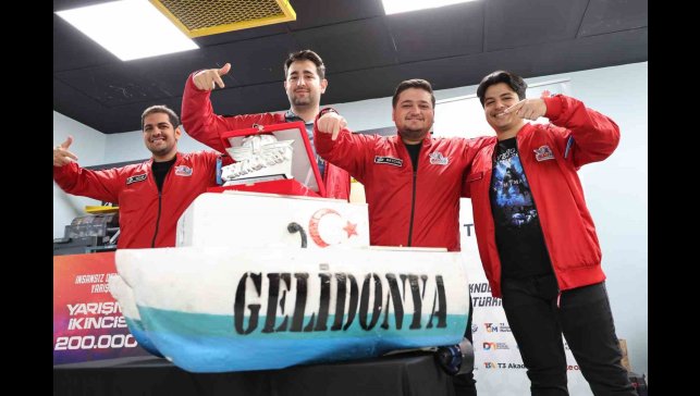 Tam otonom su üstü deniz aracıyla 284 takım arasından Türkiye ikinciliği