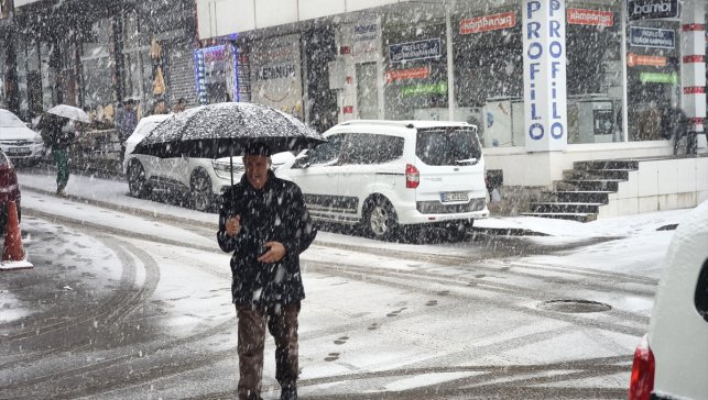 Solhan'da kar yağışı etkili oldu