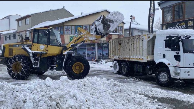 Karlıova'da karla mücadele çalışmaları başladı