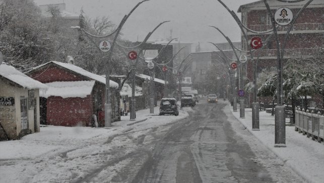 Çukurca'da kar etkili oldu