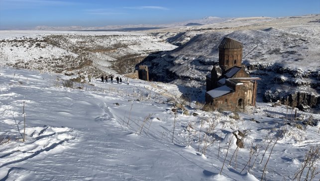Kars'taki Ani Ören Yeri, beyaza büründü