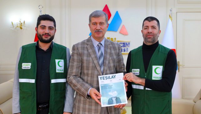 AİÇÜ Rektörü Gülçin, Yeşilay heyetiyle bir araya geldi