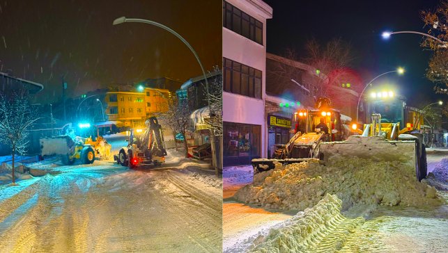Tutak’ta kar alarmı: Belediye ekipleri gece gündüz sahada