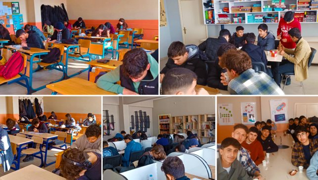 Ağrı’da fen lisesi öğrencileri TYT için 8 günde 2 bin soru çözdü