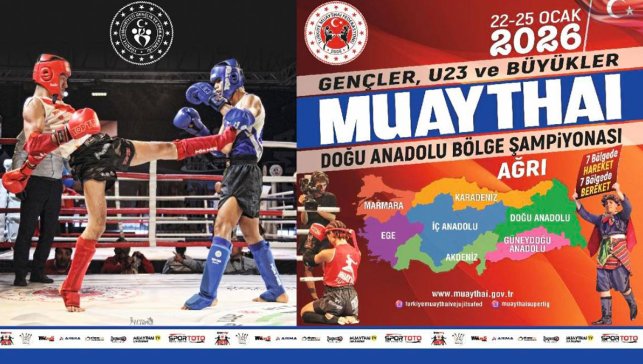 Muaythai Doğu Anadolu Bölge Şampiyonası 22–25 Ocak’ta Ağrı’da düzenlenecek