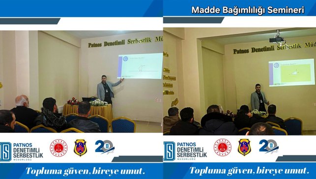 Patnos’ta denetimli serbestlik yükümlülerine bağımlılıkla mücadele eğitimi verildi