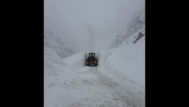 Hakkari'de farklı noktalara düşen çığlar ekiplerin çalışmasıyla temizlendi