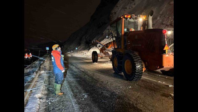 Van-Bitlis karayoluna çığ düştü