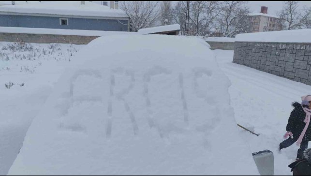 Erciş'te yoğun kar yağışı hayatı felç etti