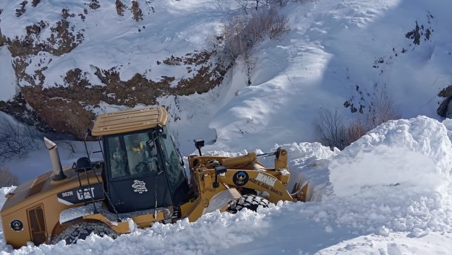 Ağrı'da çığ yüzünden kapanan köy yolu yeniden ulaşıma açıldı