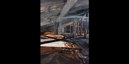 Van'da çatı yangını