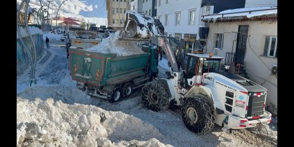 Hakkari'de 20 bin ton kar şehir dışına taşındı