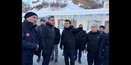 Çatak'ta çığ afeti sonrası saha incelemesi yapıldı