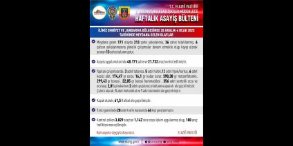 Elazığ'da asayiş uygulamaları: 171 olayda 213 şahıs yakalandı