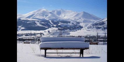Palandöken'da kar kalınlığı 2 metreyi aştı