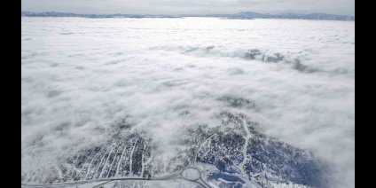 Sis ve kar altındaki Harput, en sessiz günlerini yaşıyor
