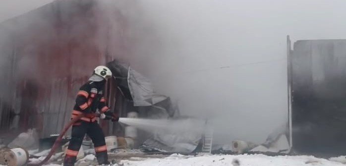 Malatya'da depo yangını