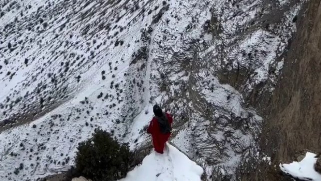 Uzundere semalarında nefes kesen atlayış