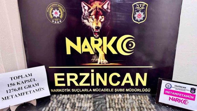Erzincan'da 1 kilo 276 gram metamfetamin ele geçirildi