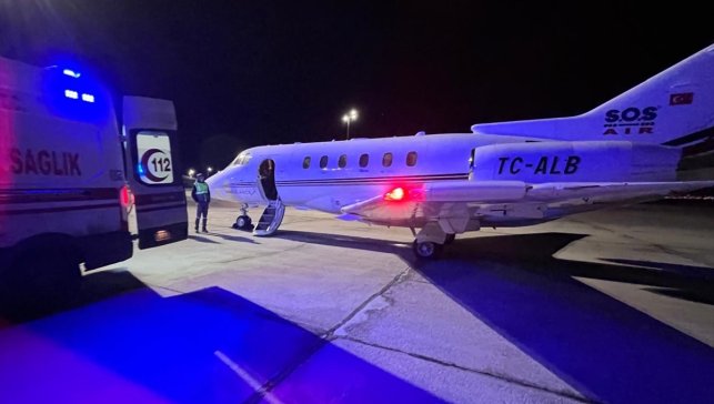 Ağrı'da kalp hastası bebek ambulans uçakla Ankara'ya nakledildi