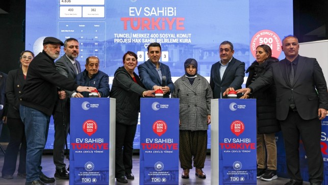 Tunceli'de Yüzyılın Konut Projesi ile yapılacak konutların hak sahipleri kurayla belirlendi