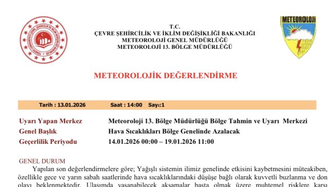 Meteorolojiden 5 il için buzlanma ve don uyarısı