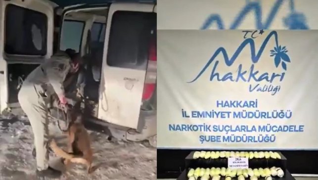 Hakkari'de 28 kilo 600 gram gelen metamfetamin ele geçirildi