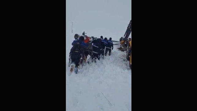 Ekipler enerji için seferber oldu: Ekipler direkleri sırtında taşıdı