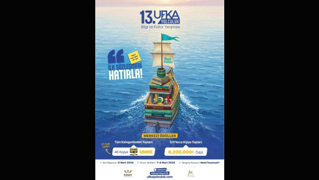 Ufka Yolculuk Kitap Okuma Yarışması'nda 46 kişiye umre ve 6 milyon lira ödül