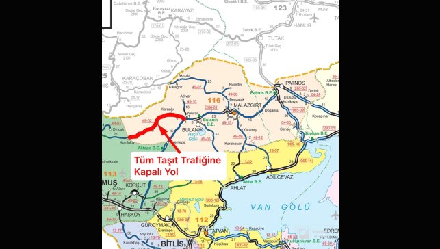 Bulanık-Kumlukıyı karayolu tipi nedeniyle ulaşıma kapatıldı