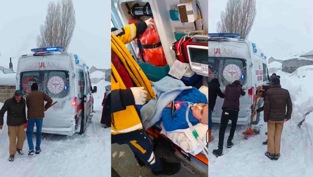 Yoğun Kar Ambulansı Durdurdu Ama Küçük Sinan Hastaneye Ulaştırıldı